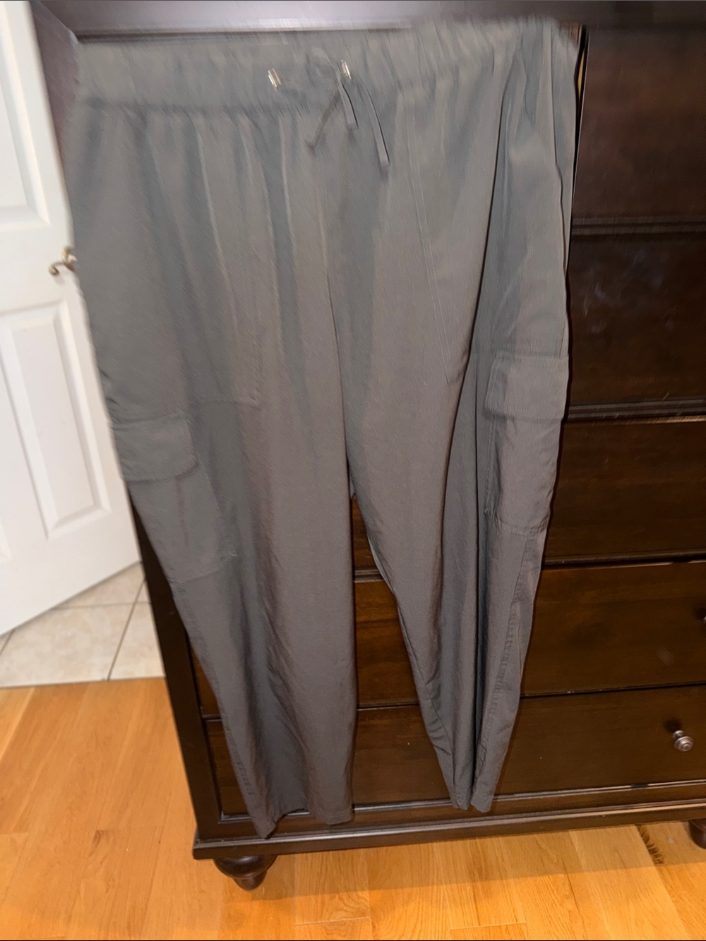 Womens Casual Cargo Jogger Pants - Green